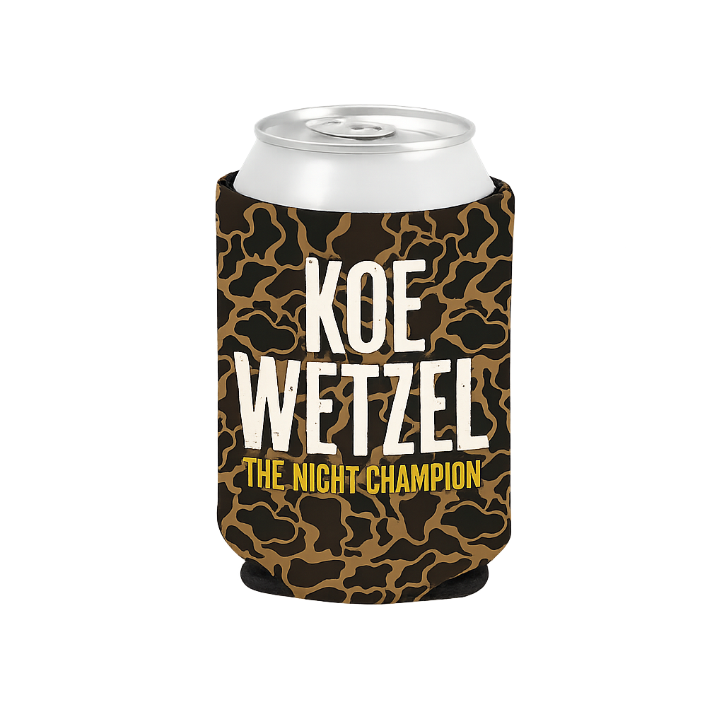 "The Night Champion" Camo Koozie